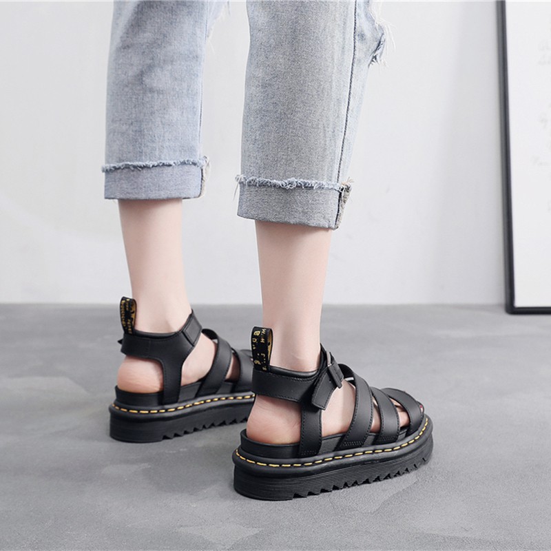 Women's platform Sandals Dr. Martens Air Wair Lady Top Layer Leather Sandals