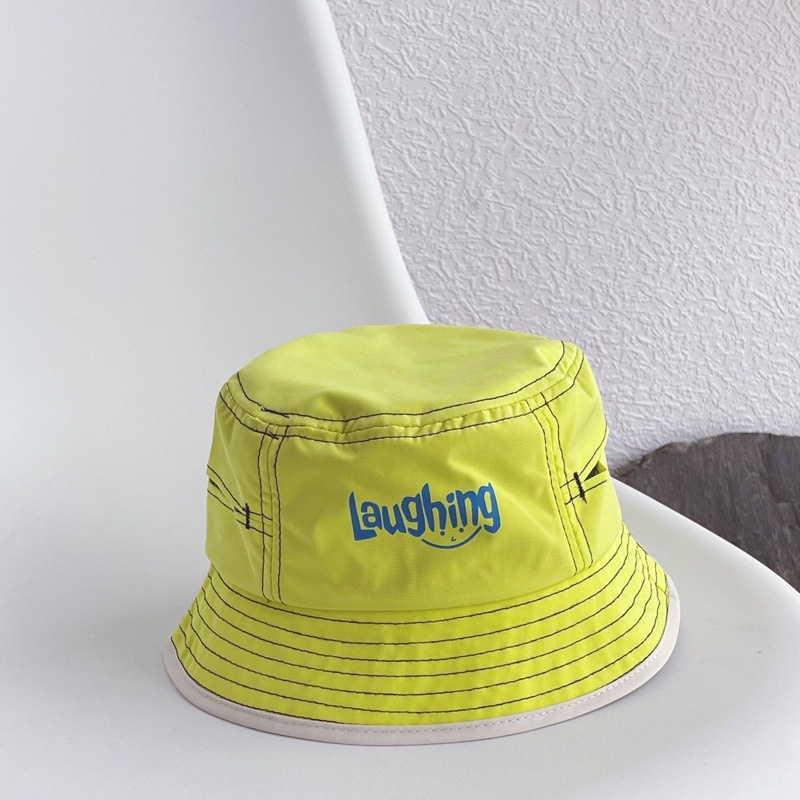 Nón Tai Bèo Phối Lưới Thoáng Khí Thêu Chữ Phong Cách Hàn Quốc Thời Trang Cho Bé