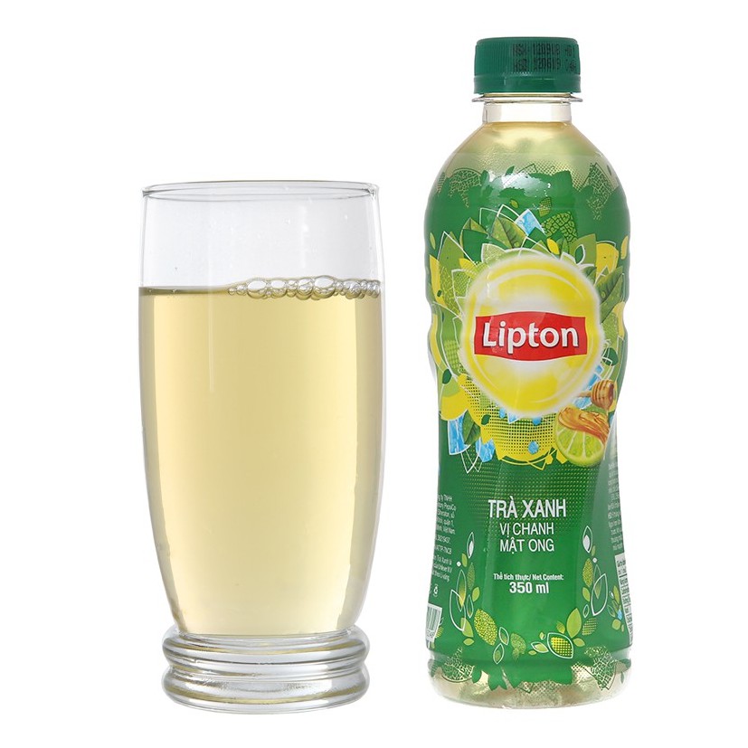 [DATE MỚI] Thùng 24 chai trà xanh Lipton vị chanh mật ong 350ml