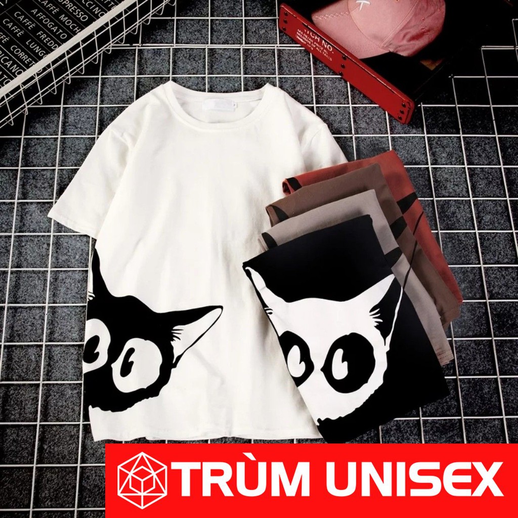 Áo thun Overtee - Áo thun Nam đẹp - Áo Thun Tay lỡ form rộng Oversize -Áo thun Stee CAT Unisex