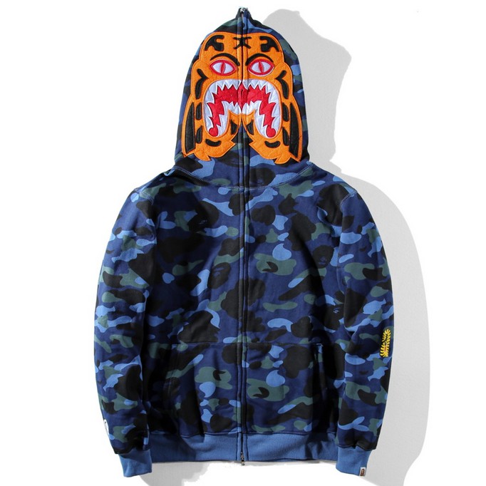 New A Bathing Ape Bape Tiger Shark Camouflage Hoodie Sweater Men Women Casual Jacket