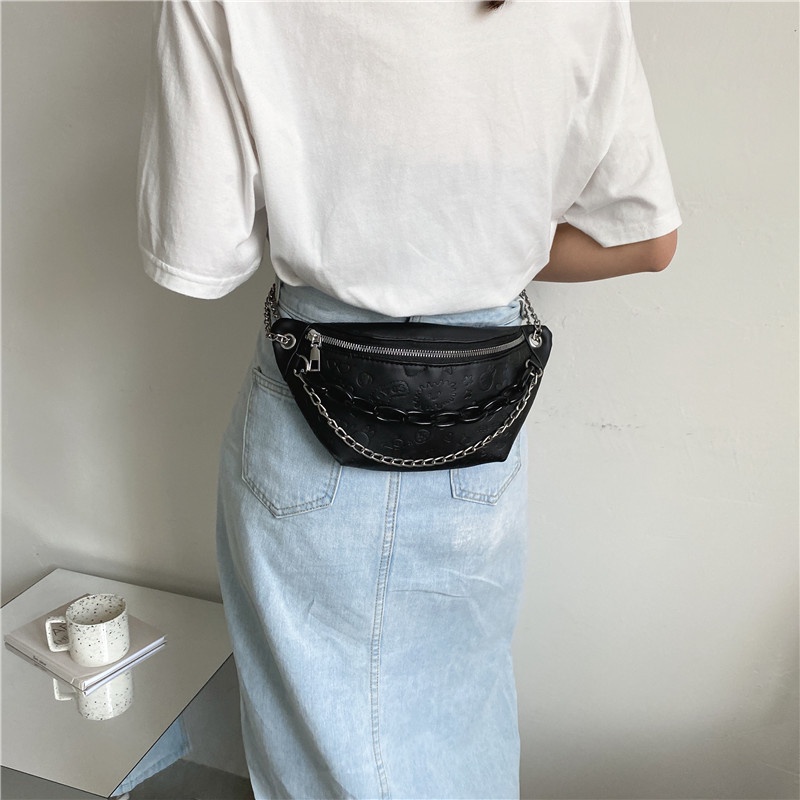 Túi Đeo Chéo Ngực Nhỏ Gọn Phối Dây Xích Phong Cách Phương Tây Thời Trang Cho Nữ 2021