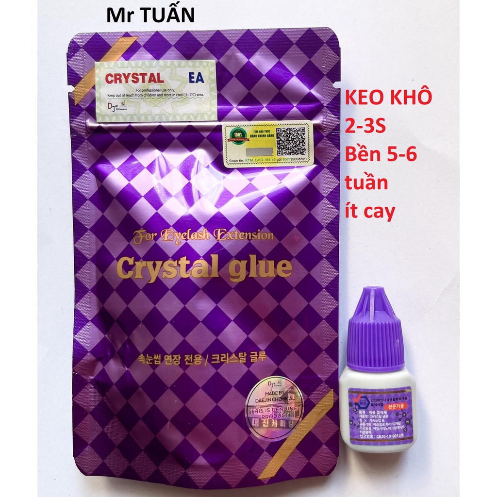 Keo nối mi crytal glue chính hãng _keo tím - dụng cụ nối mi_mr Tuấn