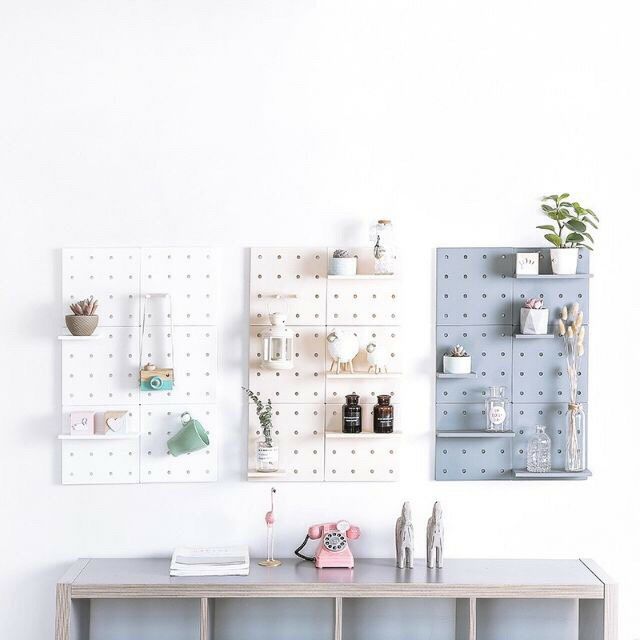 Bảng Pegboard dùng để treo dụng cụ và trang trí tường bằng nhựa thẩm mỹ cao cấp