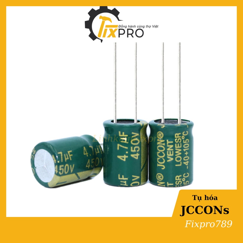 Tụ hóa 4.7UF 10UF 450V 400V chính hãng JCCONs tần số cao