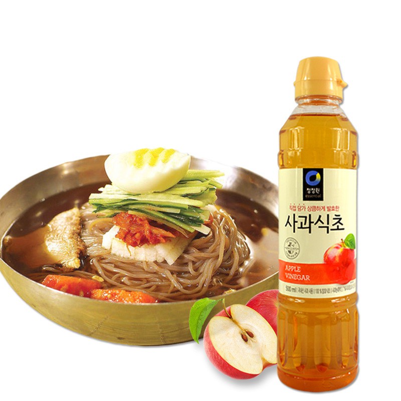 Giấm táo Deasang Hàn Quốc dùng trộn salad ,pha nước chấm ,giảm cân chai 500ml.
