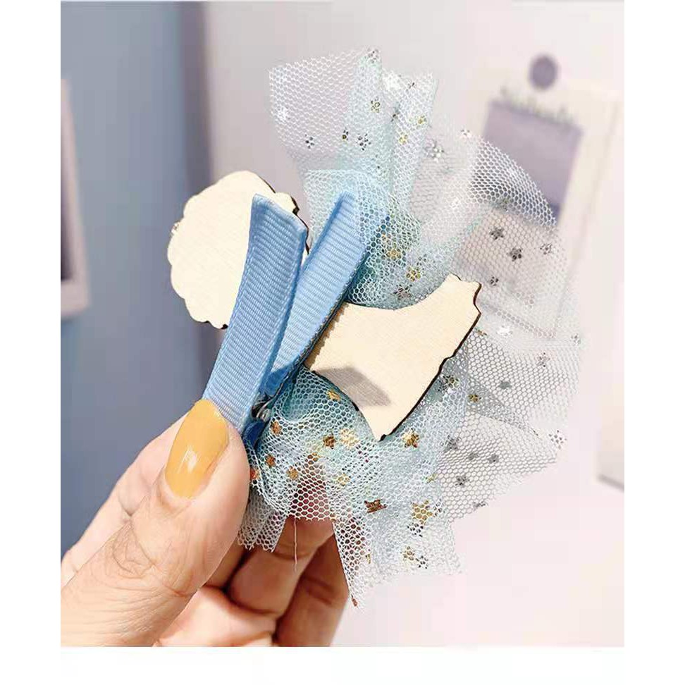 Kẹp tóc phối hình công chúa phong cách thời trang Hàn Quốc