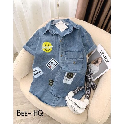 Áo Jeans bò tag mác Smile mickey