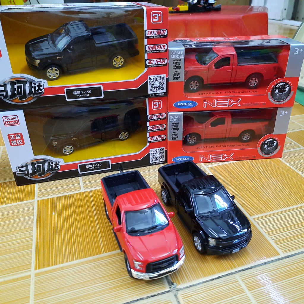 Mô hình xe ô tô cảnh sát bán tải mini Ford F150 tỉ lệ 1:36 xe đồ chơi trẻ em mở được 2 cửa
