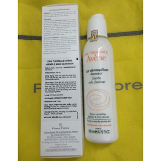 Hàng cty Sữa rửa mặt da nhạy cảm, da rất khô Avene Gentle milk 200ml