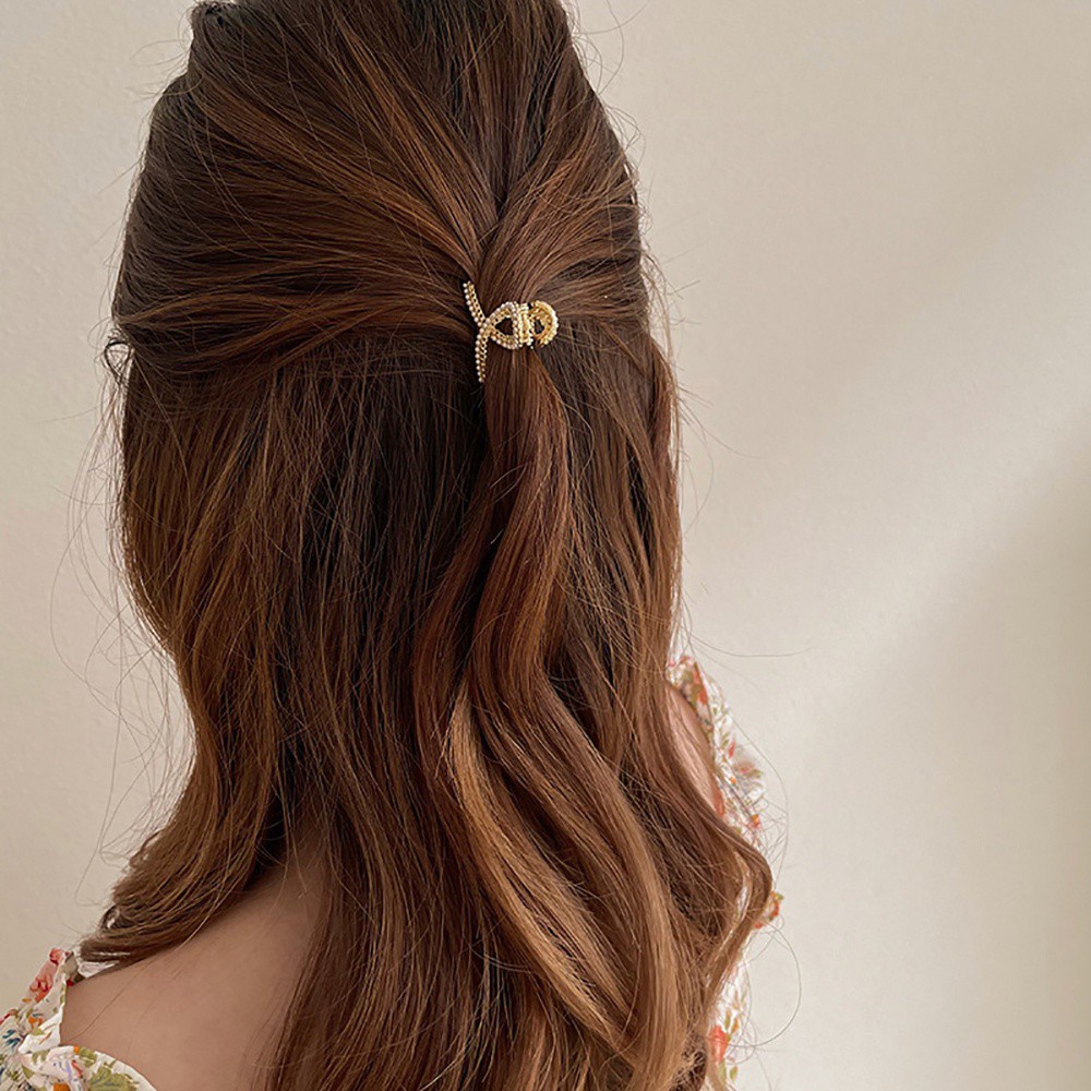 Kẹp Tóc Càng Cua Nhỏ Đính Ngọc Trai Giả Thời Trang Hàn Quốc Cho Nữ
