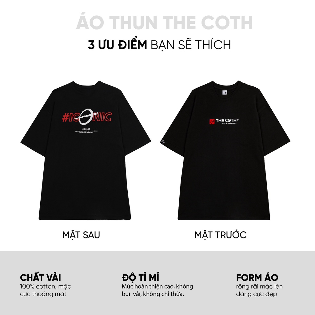 Áo thun unisex Smoky Logo Tee, form rộng mặc thoải mái tôn dáng cực chất Thương Hiệu The Coth AT2U0609