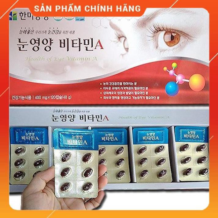 Viên Bổ Mắt Hàn Quốc Health of eye Bổ Sung Vitamin A, Hộp 120 Viên