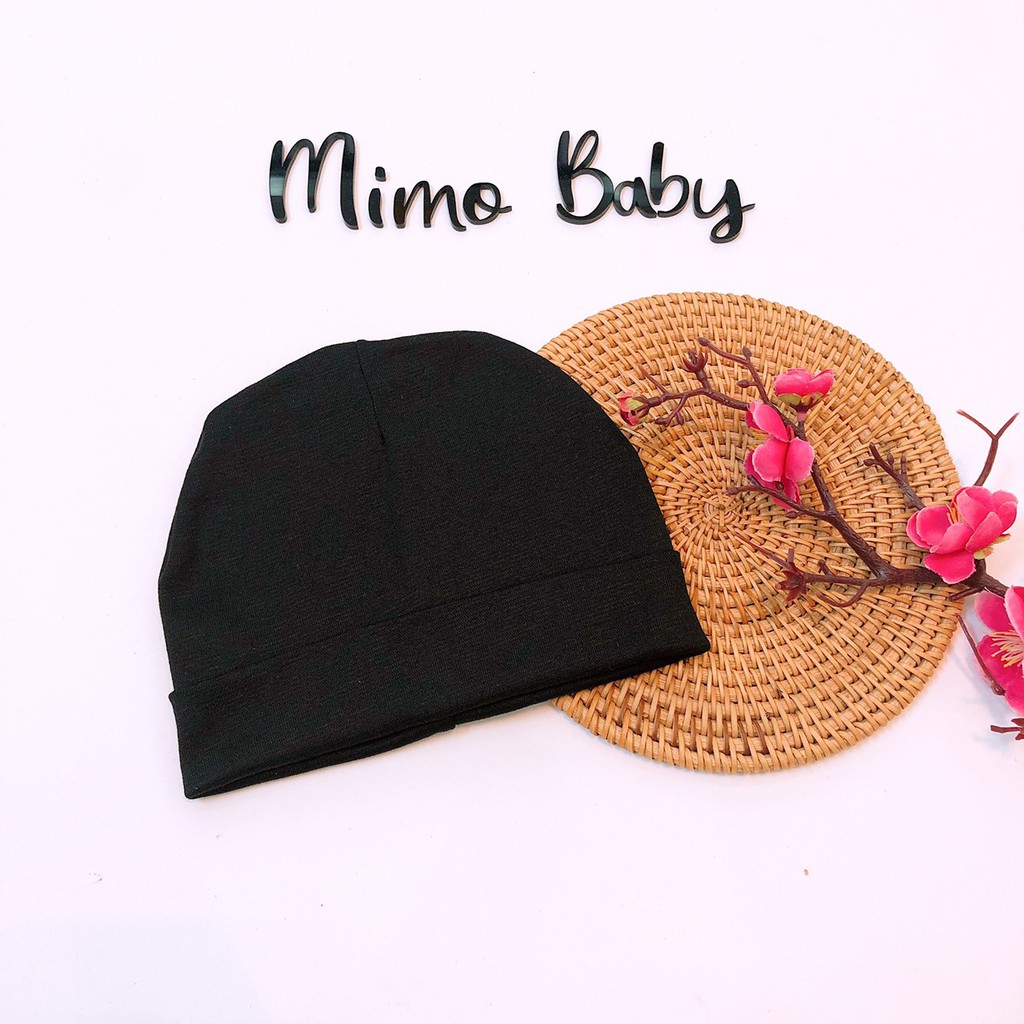 Mũ cotton dệt kim trùm đầu cho bé (3m-2y)