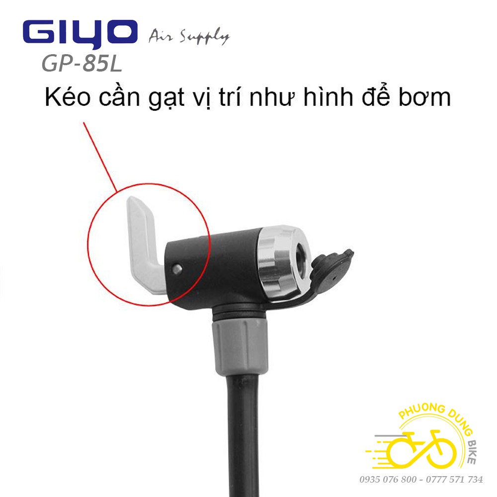 Bơm mini cao cấp xe đạp GIYO GP-85L