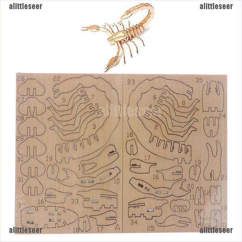 Bộ Xếp Hình Côn Trùng 3d Bằng Gỗ Vui Nhộn Cho Bé