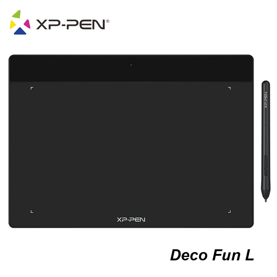 Bảng vẽ máy tính XP-Pen Deco Fun L - Bảng vẽ đồ họa XP Pen Deco Fun L kèm bút vẽ không cần pin và 10 ngòi dự phòng