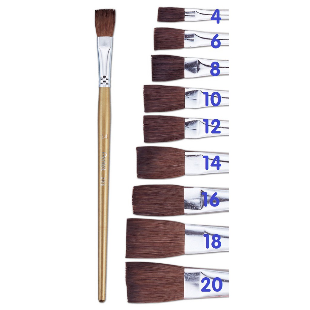 Cọ Vẽ Màu Nước Đầu Vuông Flat Brush Pentel