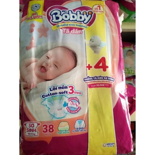 Tã dán Bobby siêu thấm size S56,M48..