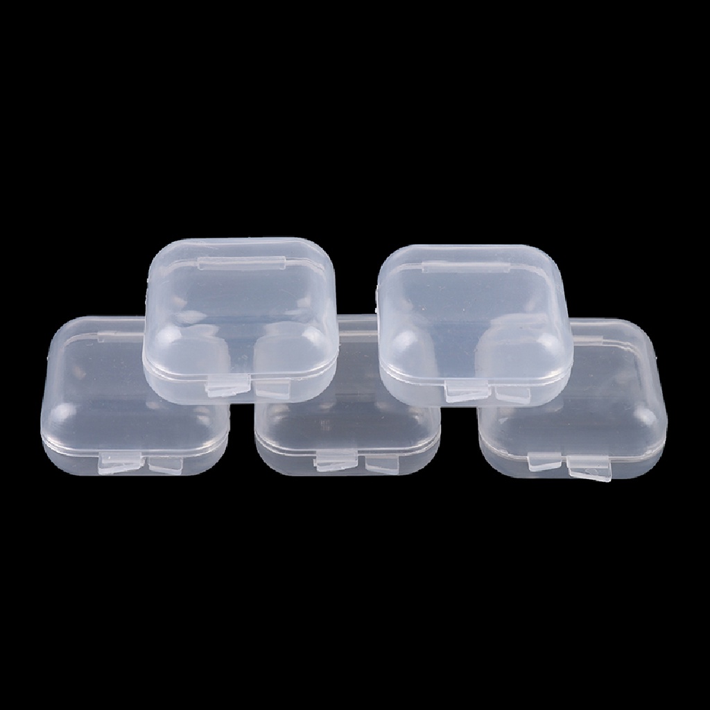 [crownfamily1] 20 Hộp Nhựa Vuông Nhỏ Trong Suốt Đựng Trang Sức