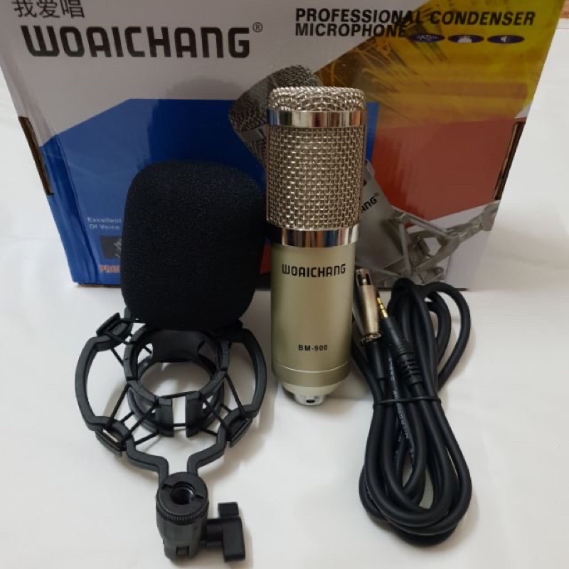 Mic thu âm Waichang BM 900 cao cấp, kết hợp soundcard K10 và H9,V8,V10