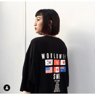 🌟 Áo Thun Tay Lỡ Cờ WordWide