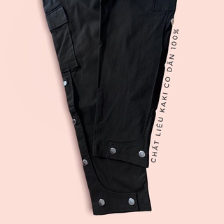 Cargo Loose Pants Side 5-Snap Button/ Quần kaki nam