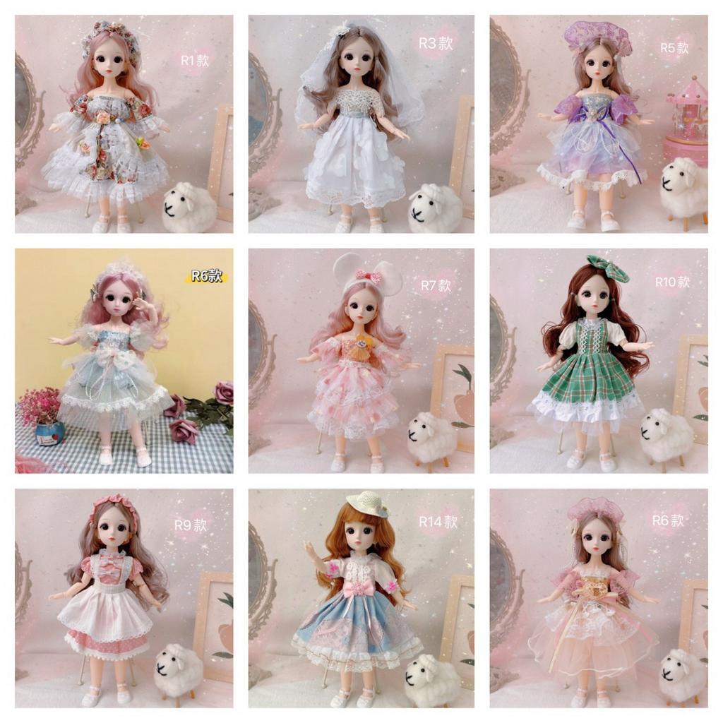 Búp bê Barbie 3D 30cm xinh xắn cho bé gái