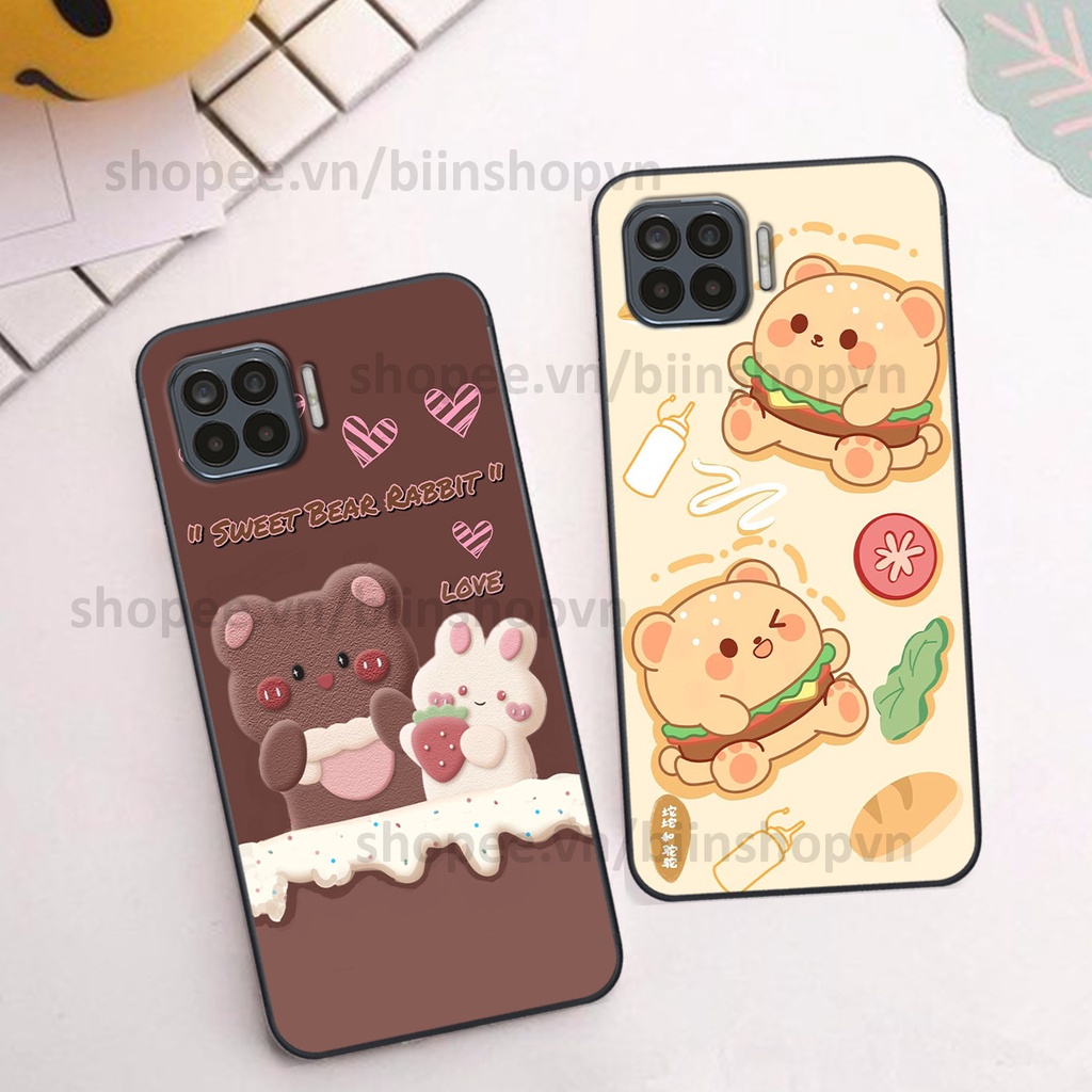 Ốp Oppo A73 / A93 in hình gấu chocolate kẹo ngọt siêu đẹp siêu xinh