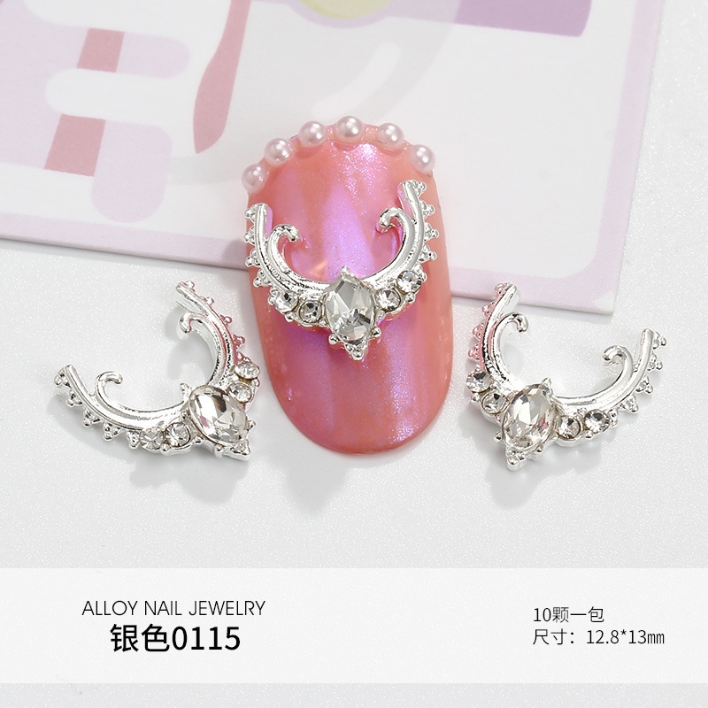 Miếng Dán Trang Trí Móng Tay Nghệ Thuật Hình Hươu Sao Năm Cánh Bằng Hợp Kim Màu Sắc Đa