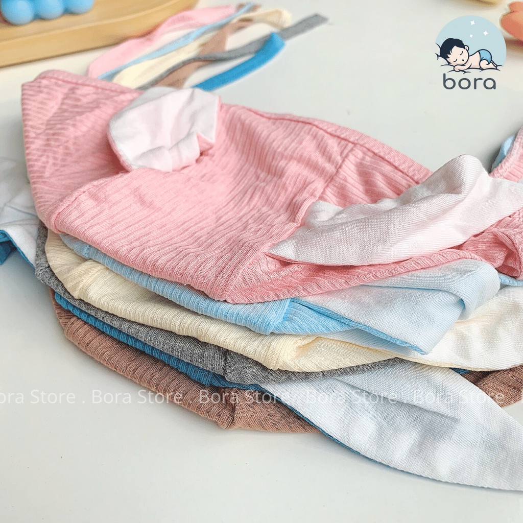 Mũ tai gấu, tai thỏ cho bé 0 - 6m có dây buộc Anminaza