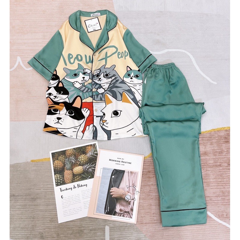 [FREE SHIP] Đồ Ngủ💖Đồ Bộ Pijama Lụa Tay Ngắn-Quần Dài Cao Cấp | BigBuy360 - bigbuy360.vn