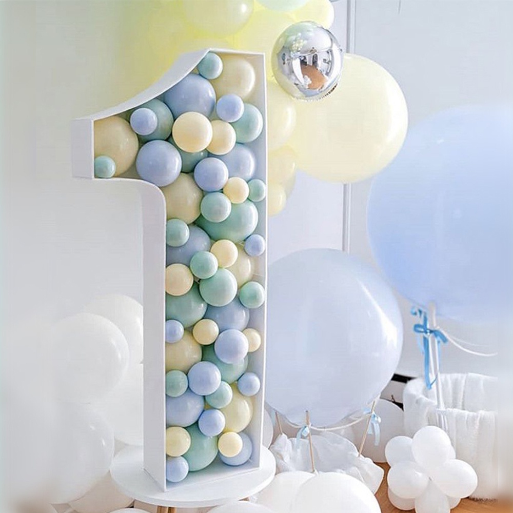 Khung Bong Bóng Kỹ Thuật Số 73cm DIY 0 1 2 3 4 5 6 7 8 9 Trang Trí Tiệc Sinh Nhật Bé
