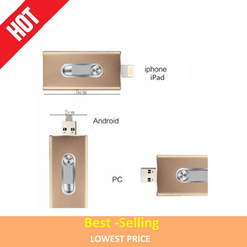 Usb 128gb Otg Cho Iphone 6, 6 Plus 5 5s Ipad