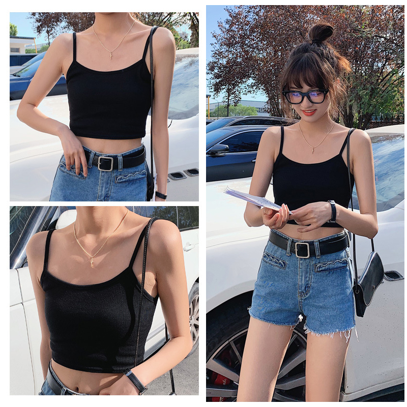 Áo Croptop Sát Nách Màu Trơn Hợp Thời Trang Cho Nữ