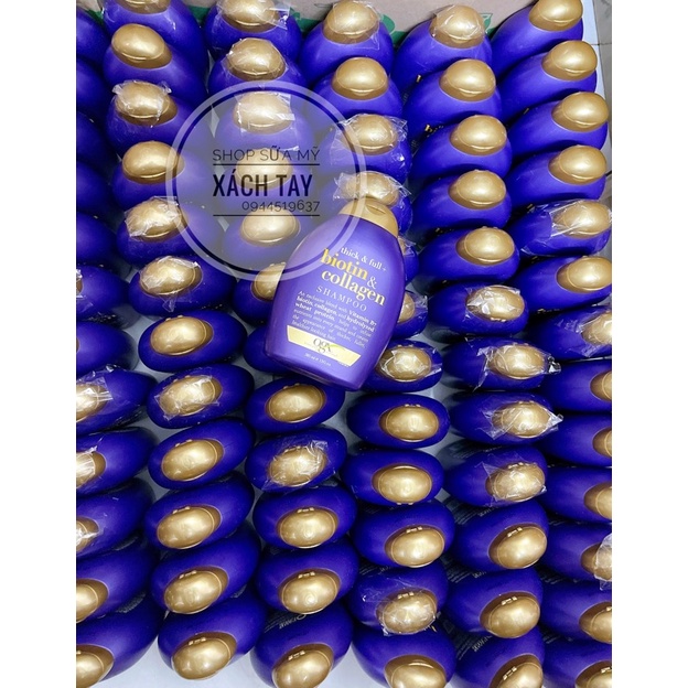 Bộ 2 Chai Dầu Gội Và Dầu Xả Dưỡng Dày Tóc OGX Thick & Full + Biotin & Collagen