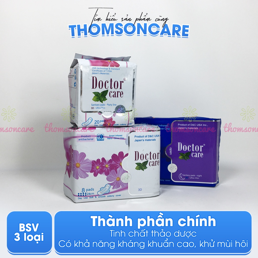 Băng vệ sinh Doctor care Hàng ngày và ban đêm, bvs phụ nữ chống tràn, siêu thấm