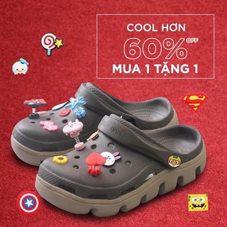 dép cross màu nâu tặng kèm 10 stk