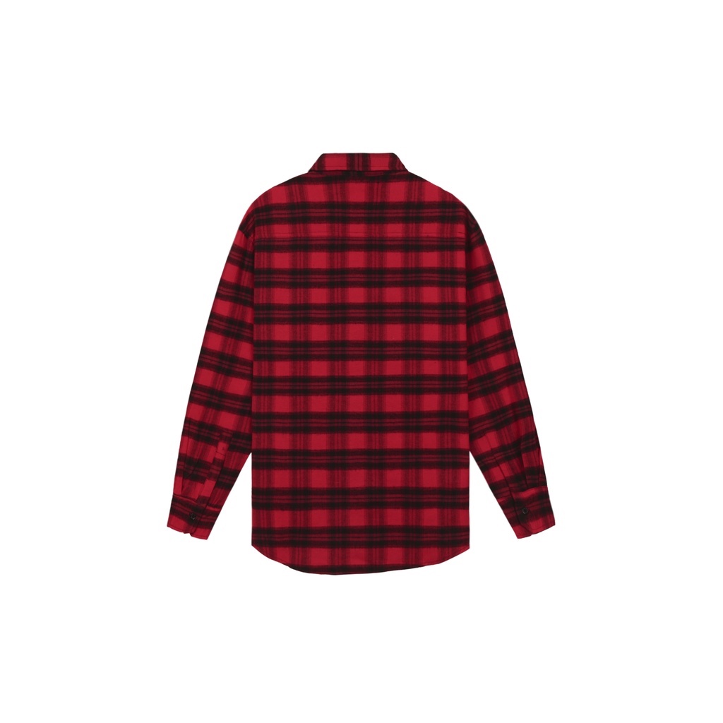Áo Sơ Mi Flannel Màu Đỏ Sọc Xanh