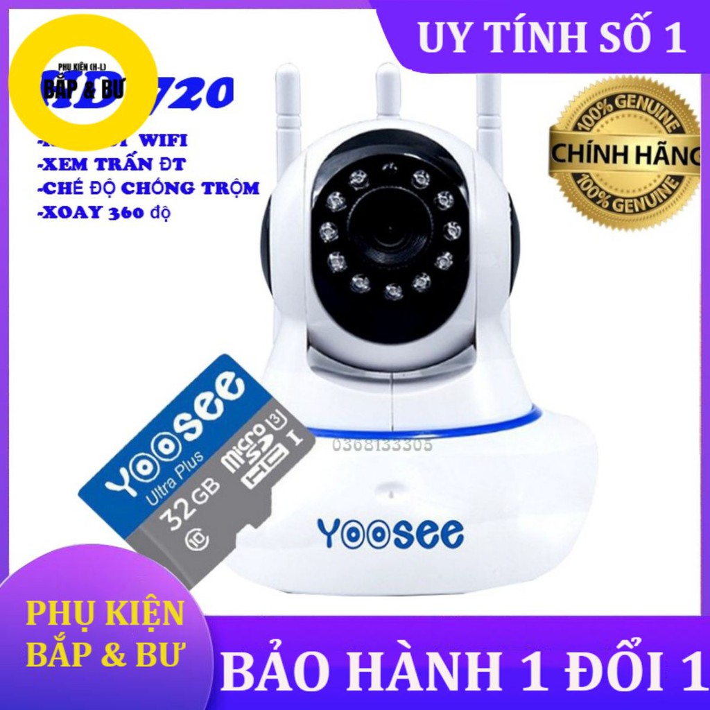 (Trợ giá) Camera IP YooSee 360 Tiếng Việt Và Thẻ Nhớ 32Gb Yoosee Chuyên Dụng