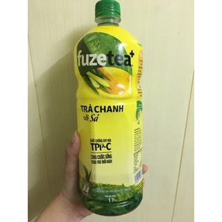 Trà chanh sả fuze tea+ 1l, trà chanh với sả lemon tea lemongrass tea plus 1l bách hóa no.1
