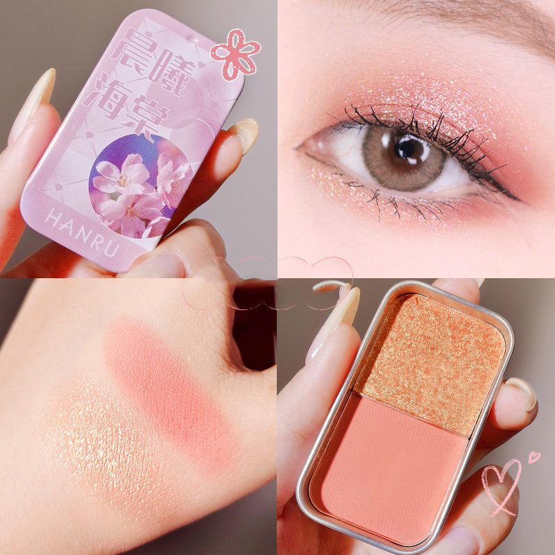 [Hàng mới về] Bảng phấn mắt 2 màu lì và ánh nhũ kết hợp trang điểm kháng nước và lâu trôi | BigBuy360 - bigbuy360.vn