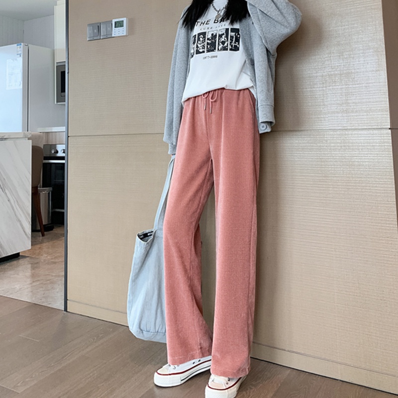 Quần ZHELIHANGFEI ống rộng lưng cao thời trang phong cách