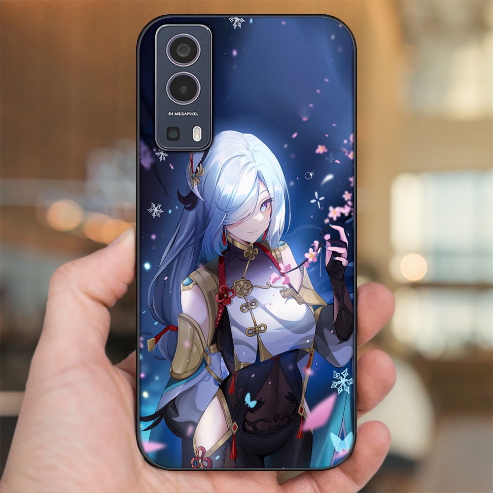 Ốp lưng Vivo Y72 5G viền đen in hình Shenhe Genshin Impact