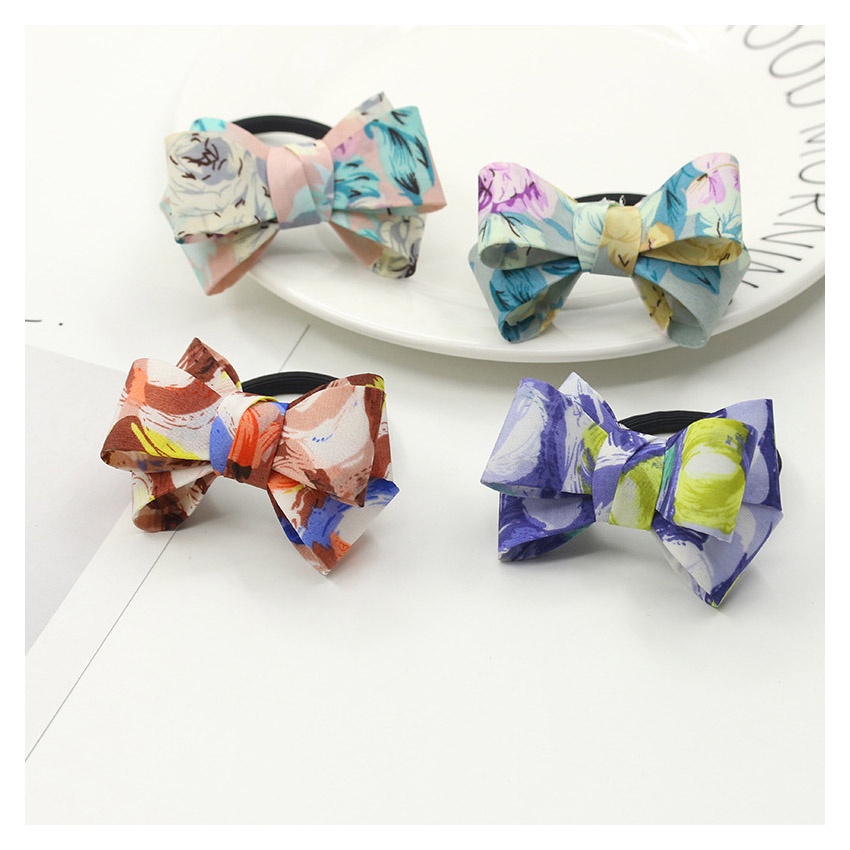 Dây buộc tóc nữ thắt nơ cao cấp - Set 3 dây cột tóc dễ thương, bền đẹp, giao màu ngẫu nhiên - NASI Store