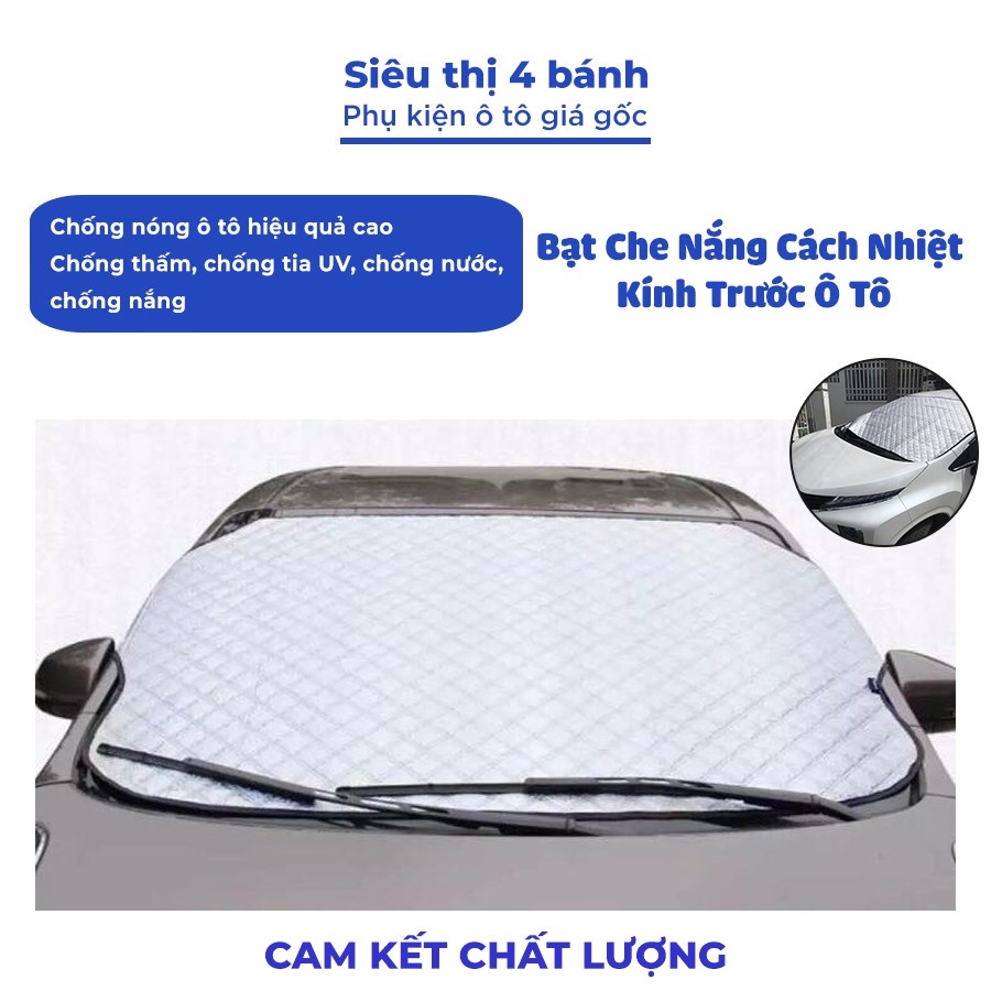 Bạt Phủ Che Nắng Chống Nóng Kính Lái Ô Tô 4 Lớp Tráng Bạc Cao Cấp