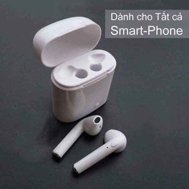 Bộ Tai Nghe Bluetooth I7s TWS Chất Lượng Cao nghe cả 2 bên tai dùng cho mọi điện thoại và máy tính bảng - màu ngẫu nhiên