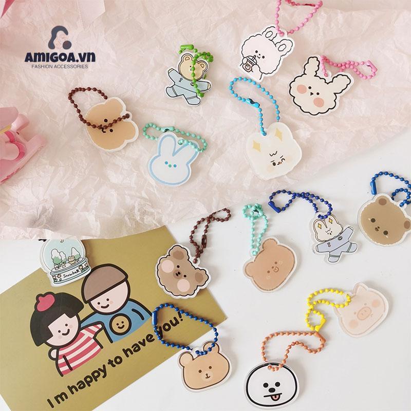 Móc Khóa Bằng Acrylic Họa Tiết Hoạt Hình Dễ Thương