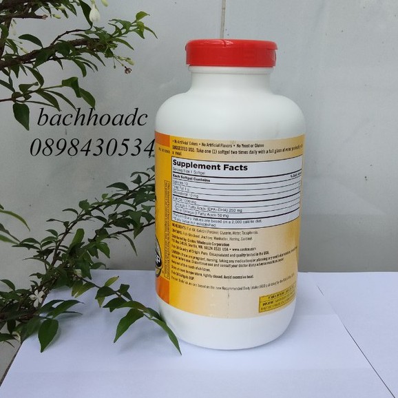 [DATE 3/2024-chuẩn Mỹ] Dầu Cá Kirkland Fish Oil 1000Mg 400 viên của Mỹ | Thế Giới Skin Care