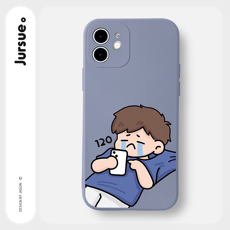 Ốp lưng JURSUE hoạt hình cặp đôi dễ thương đẹp Cho iPhone 14 13 12 11 Pro Max SE 2020 X XR XS 8 7 ip 6S 6 Plus kute Y2287